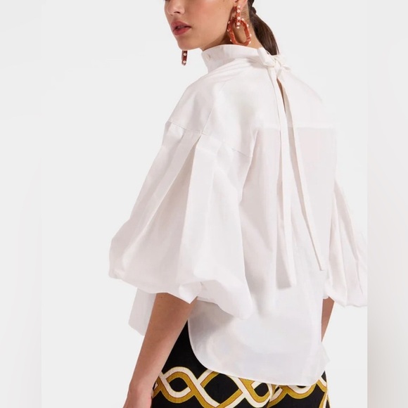 LA DoubleJ Solid White in Crisp Popeline Shirt size M - Picture 2 of 9